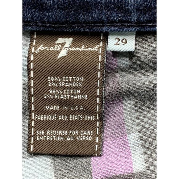 Mens 7 For All Mankind Jeans Rhigby Size 29 x 34 Tall Long Blue USA 3441 - Picture 9 of 10